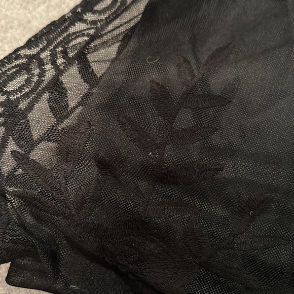 New white birch black lace short romper size xl - Picture 2 of 5